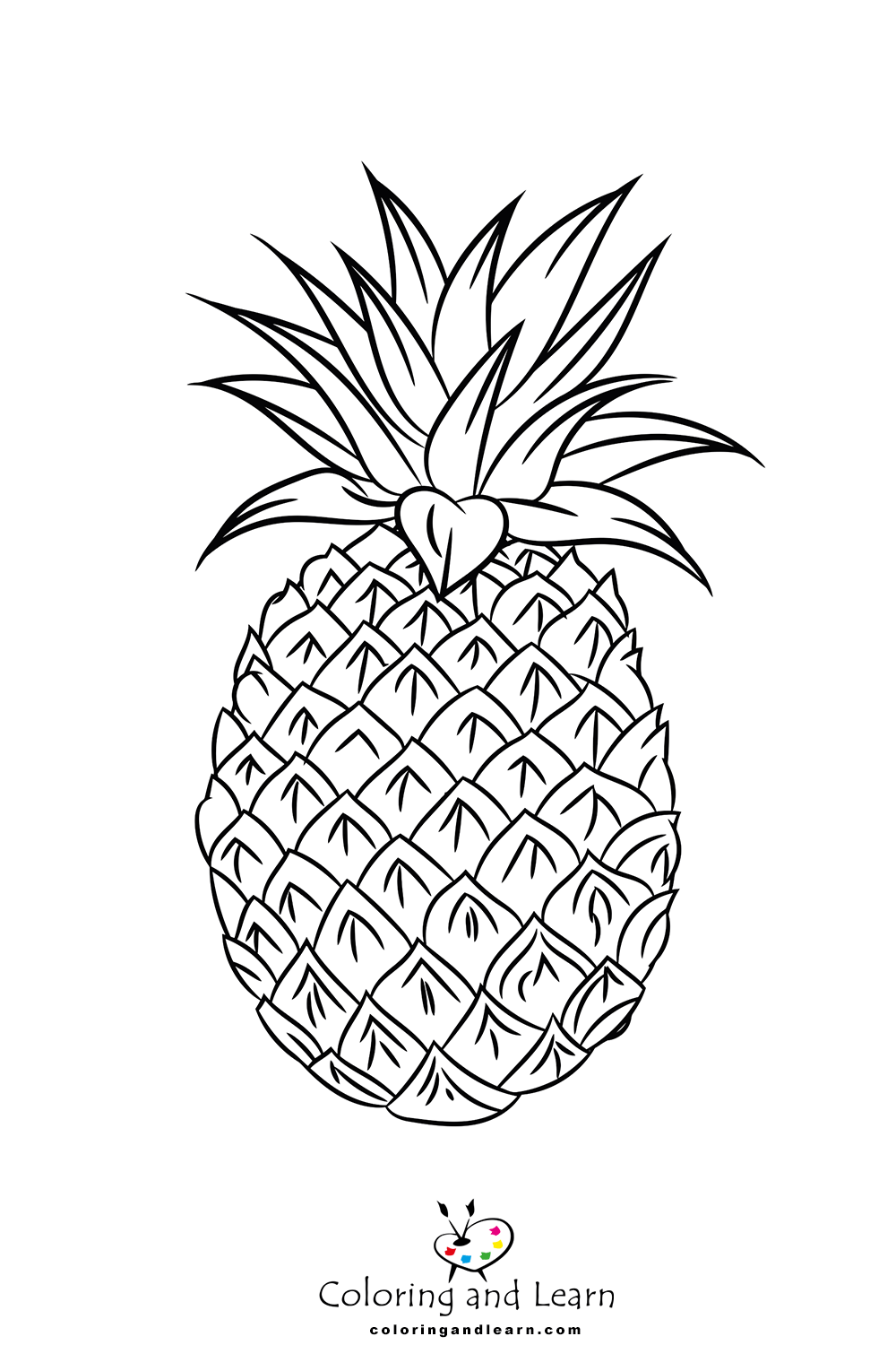 Pineapple coloring pages