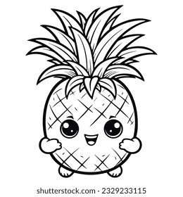 Pineapple coloring book images stock photos d objects vectors