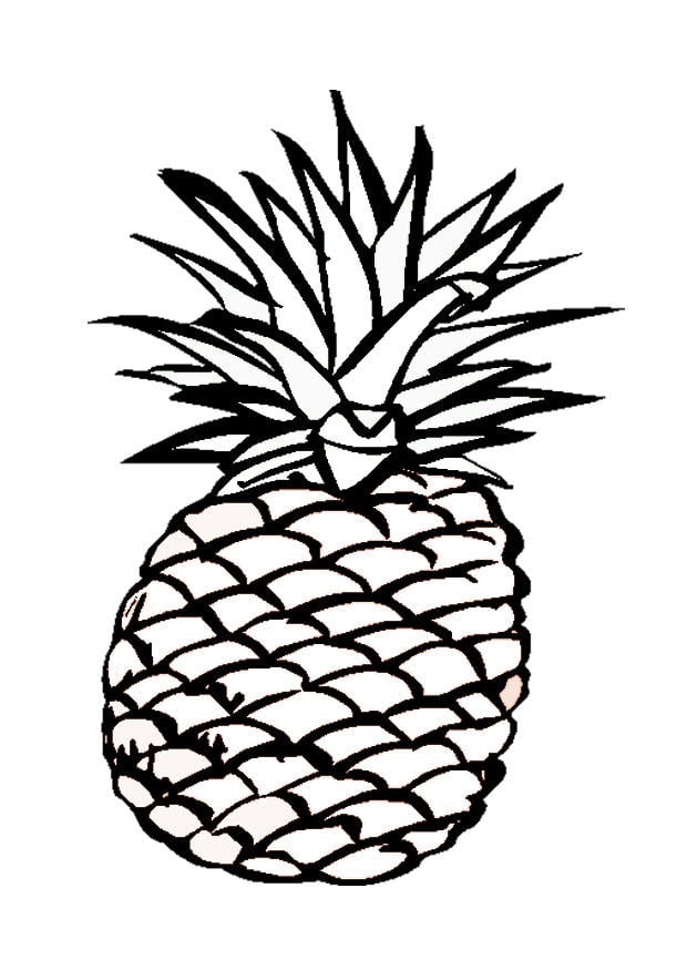 Coloring page pineapple