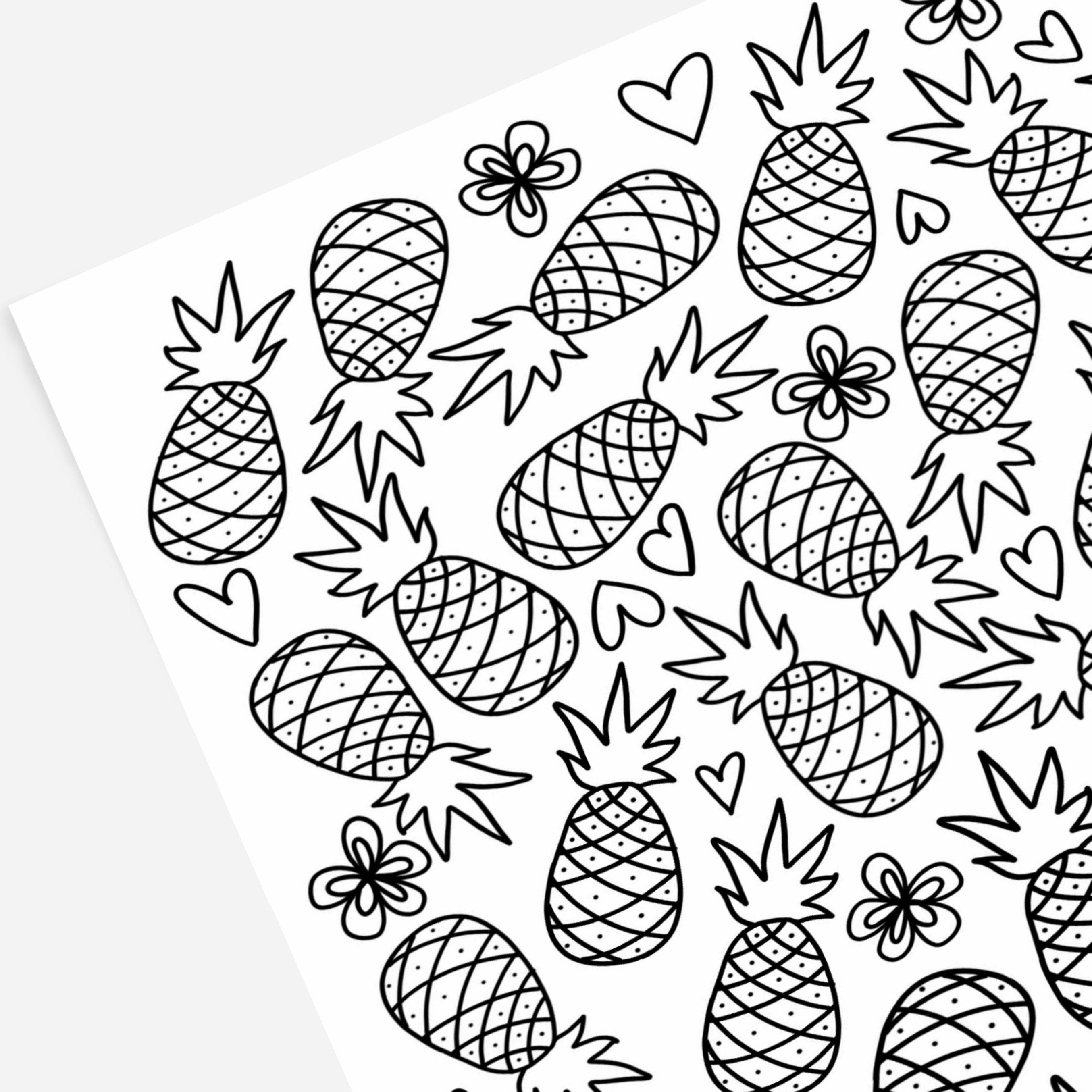 Pineapple and hearts hand