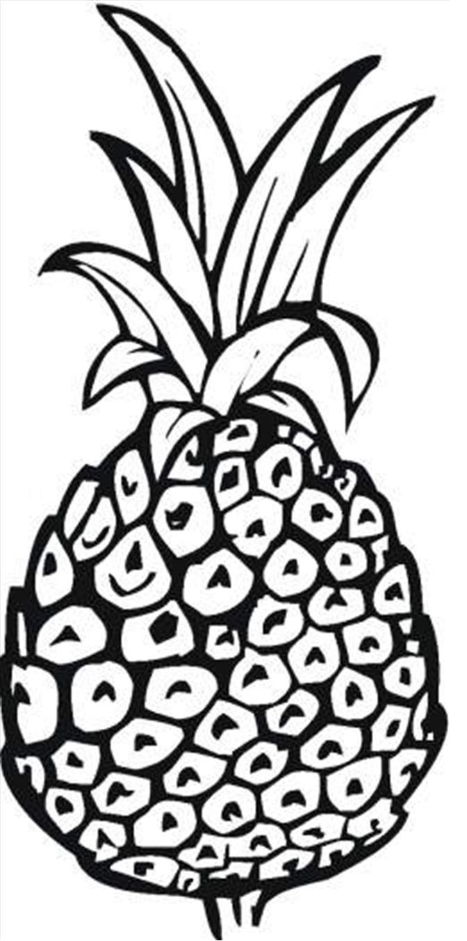 Free printable pineapple coloring pages for kids