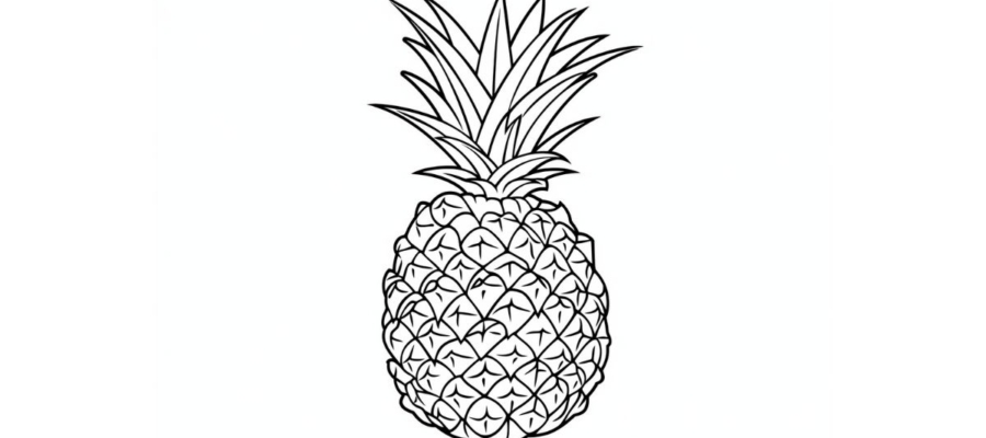 Pineapple coloring pages