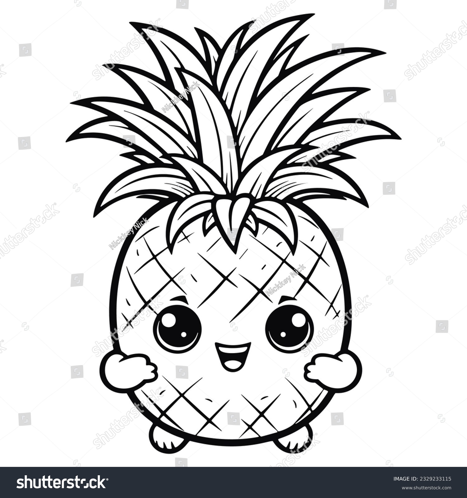 Pineapple coloring book images stock photos d objects vectors
