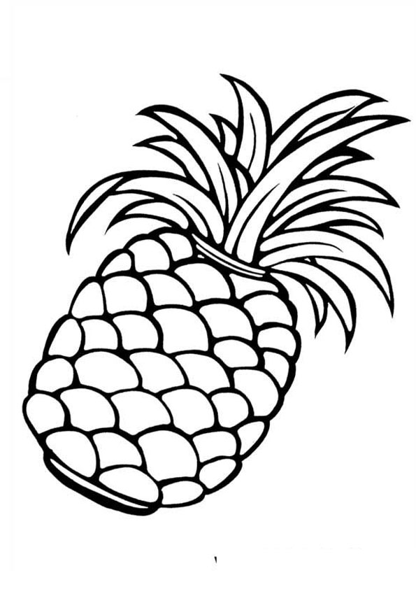 Coloring pages printable pineapples coloring page