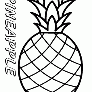 Pineapple coloring page printable for free download