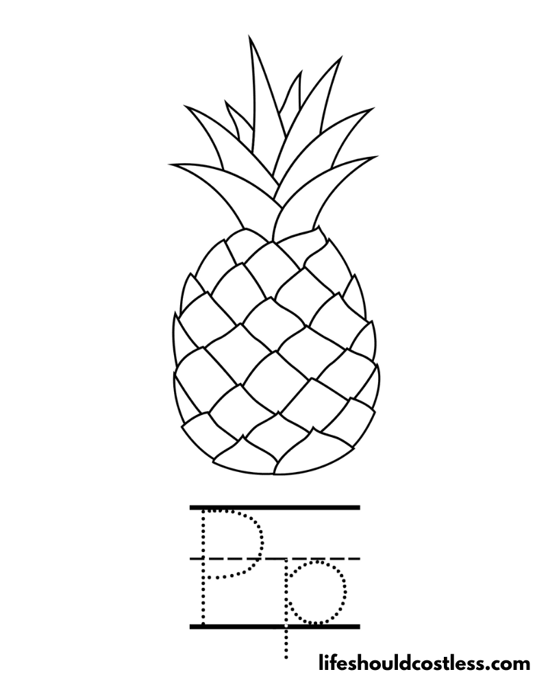 Pineapple coloring pages free printable pdf templates