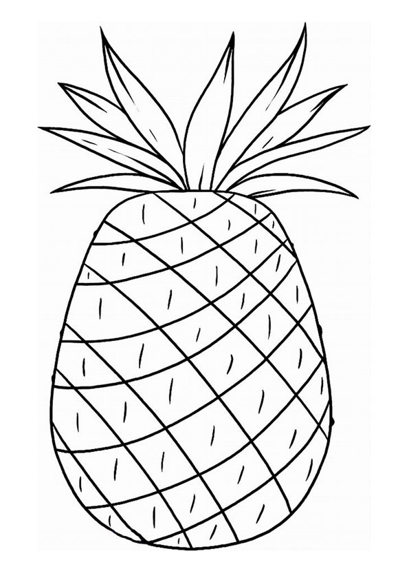 Coloring pages pineapple coloring page for kids