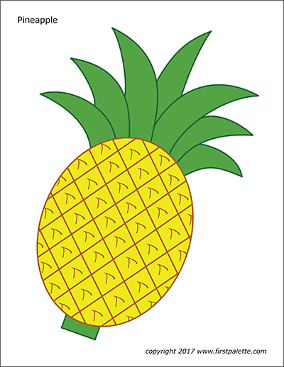 Pineapple free printable templates coloring pages