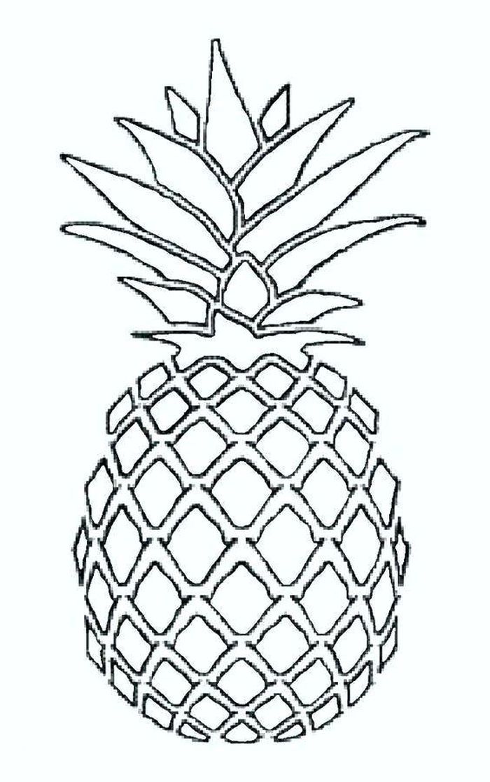 Printable pineapple coloring pages pdf