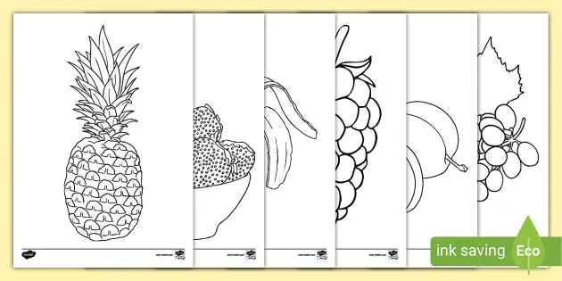 Fruit picture outlines