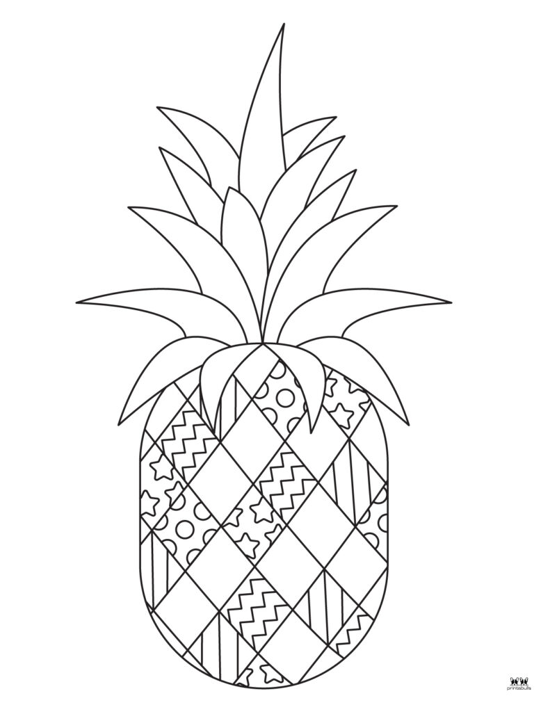 Pineapple coloring pages