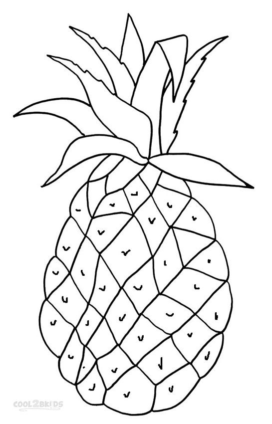 Printable pineapple coloring pages for kids coolbkids fruit coloring pages coloring pages pokemon coloring pages