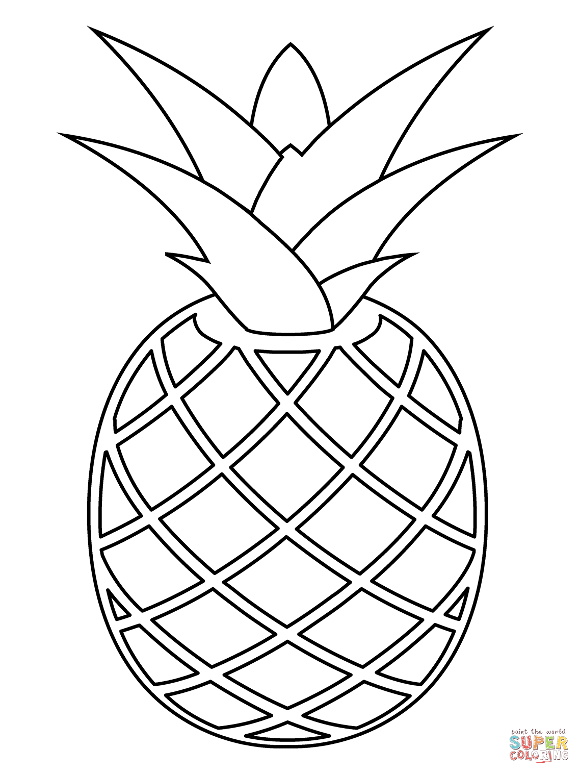 Pineapple emoji coloring page free printable coloring pages