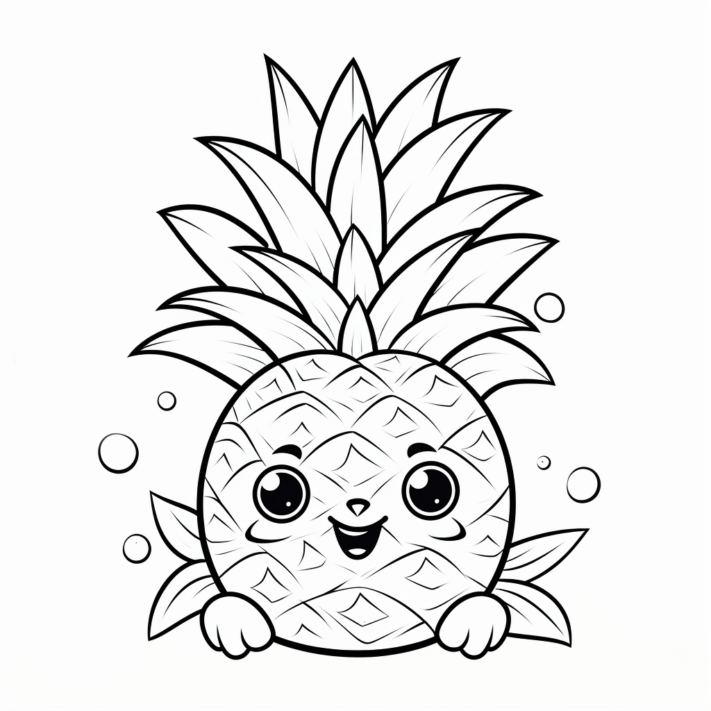 Coloring pages pineapple