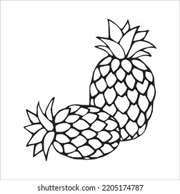 Pineapple coloring book images stock photos d objects vectors