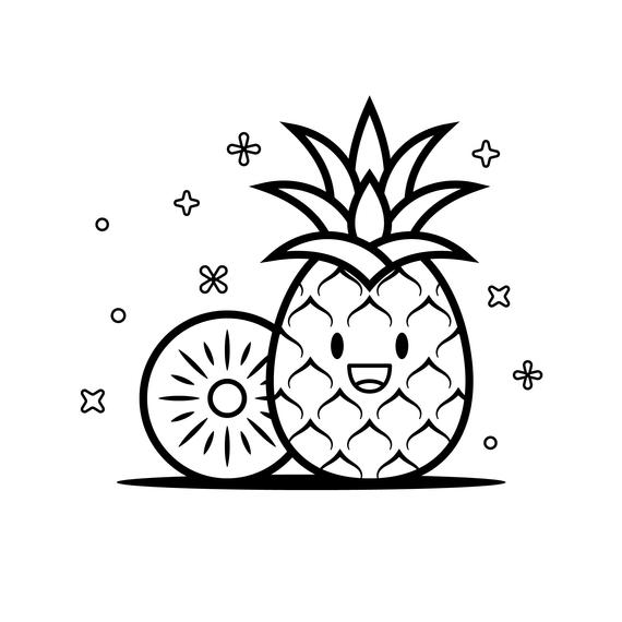 Coloring pages pineapple coloring sheet image inspirations