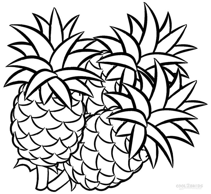 Printable pineapple coloring pages for kids coolbkids fruit coloring pages coloring pages coloring pages for kids