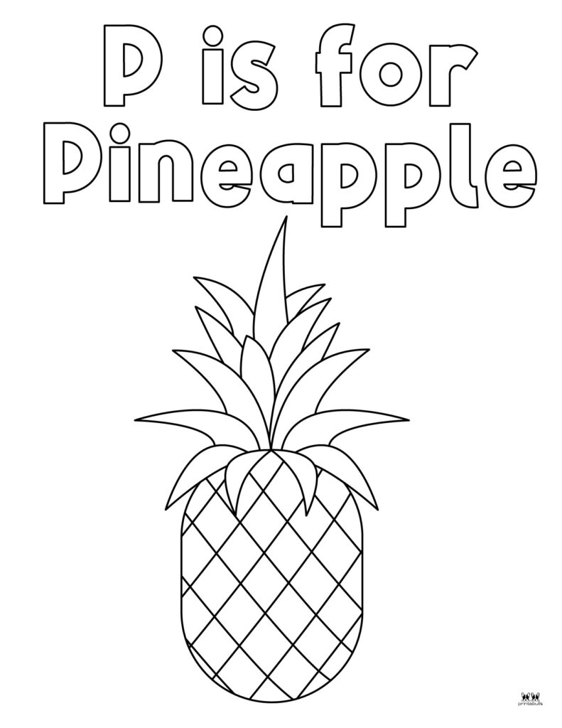 Pineapple coloring pages