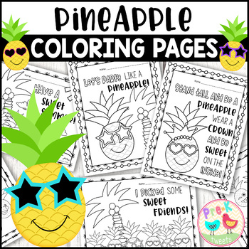 Pineapple coloring pages by pre