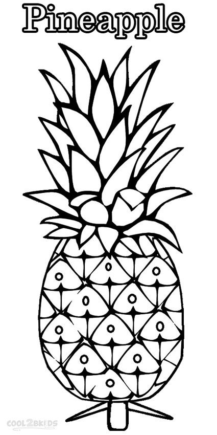 Printable pineapple coloring pages for kids coolbkids cute coloring pages fruit coloring pages coloring pages for kids