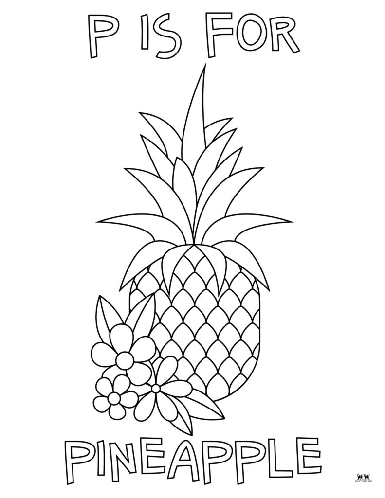 Pineapple coloring pages