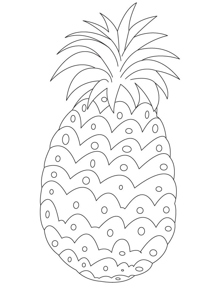 Pineapple coloring pages printable fruit coloring pages coloring pages pumpkin coloring pages