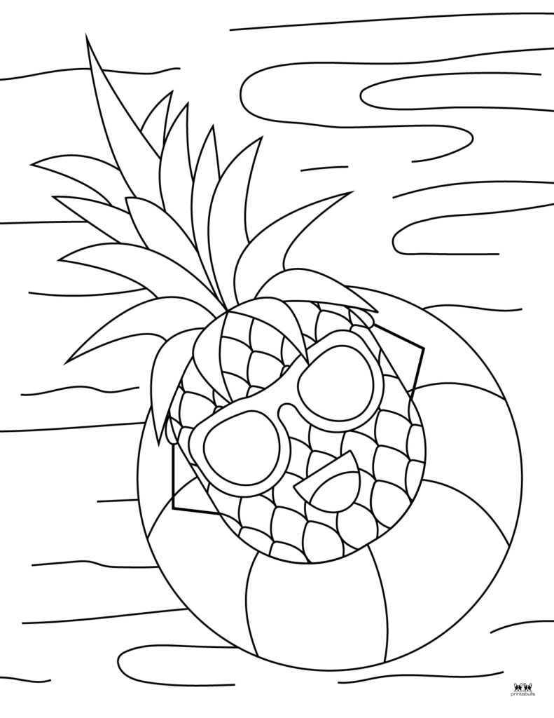 Pineapple coloring pages