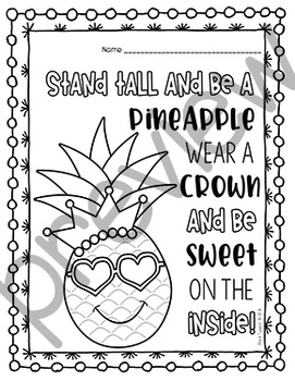 Pineapple coloring pages by pre