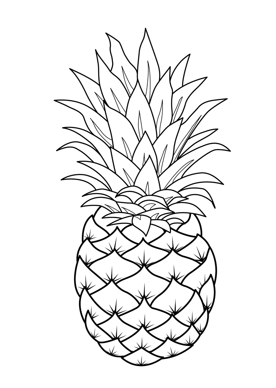 Free printable fruit coloring pages for kids