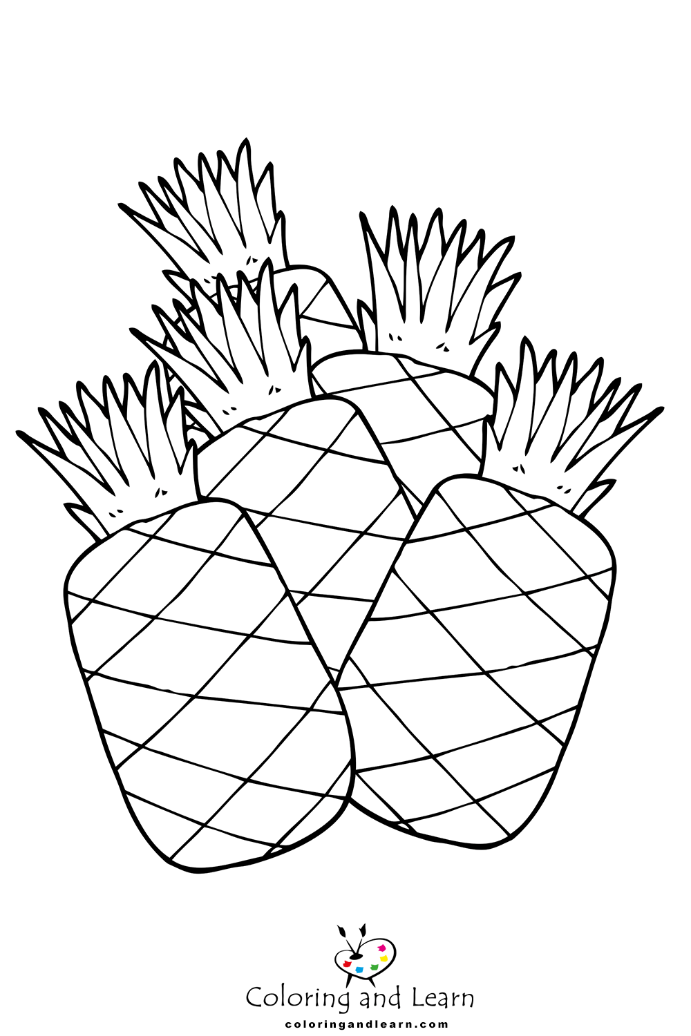 Pineapple coloring pages