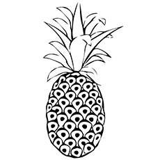 Best pineapple coloring pages for toddlers