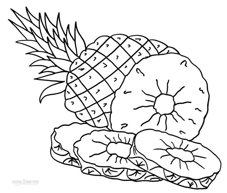 Printable pineapple coloring pages for kids coolbkids coloring pages fruit coloring pages coloring pages for kids