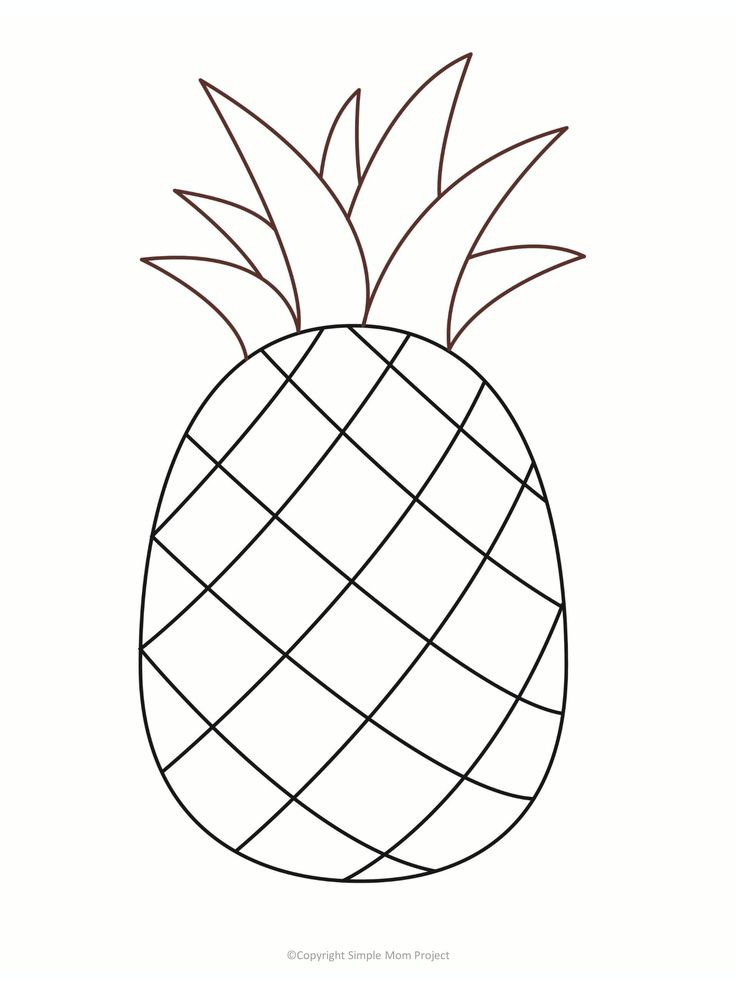 Free printable pineapple template pineapple template pineapple drawing pineapple art