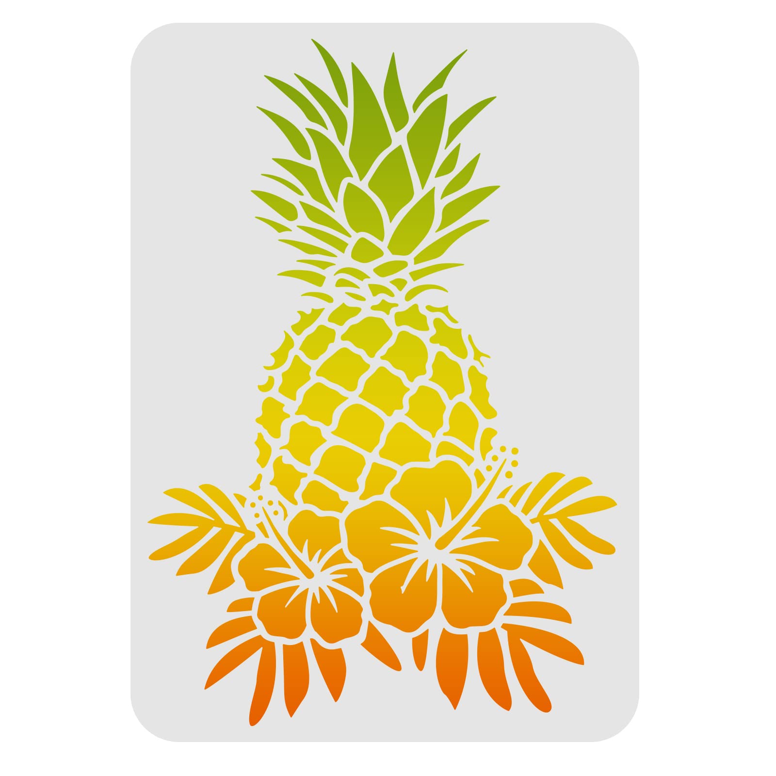 Fingerinspire pineapple stencil xinch reusable pineapple painting stencil pineapple stencil for painting fruit flowers stencil fruit theme stencil for painting on wood tile paper floor wall everything else