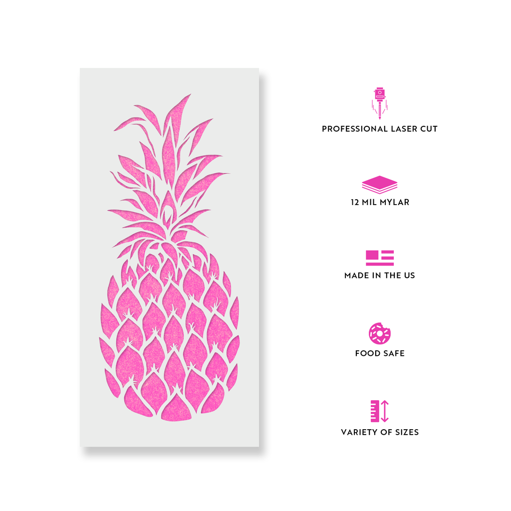 Pineapple stencil in small large sizes