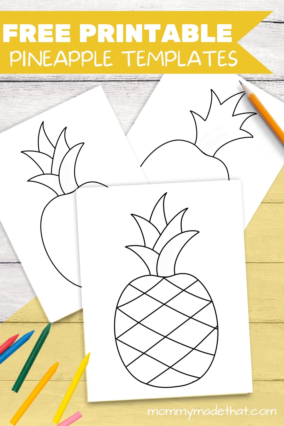 Free printable pineapple templates outlines