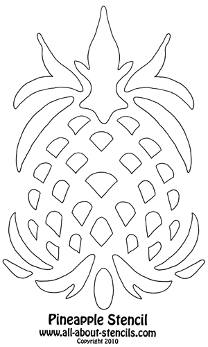 Free pineapple stencil for all of your stenciling ideas