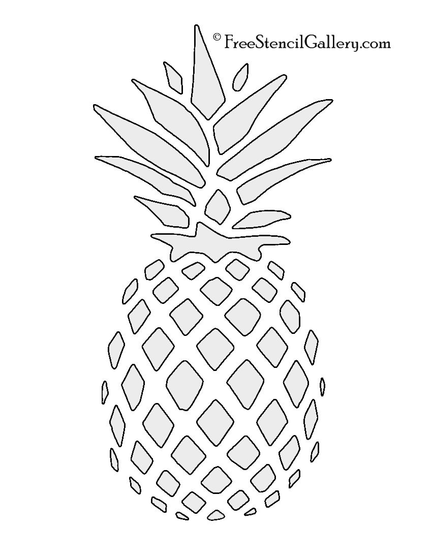 Pineapple stencil free stencil gallery stencils printables pineapple art free stencils