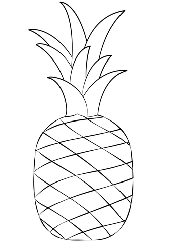 Pineapple coloring page free printable coloring pages