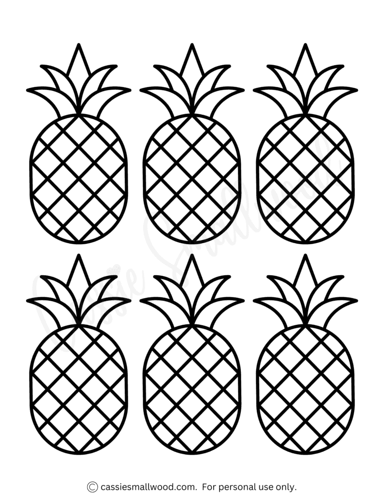 Cute pineapple templates free printable