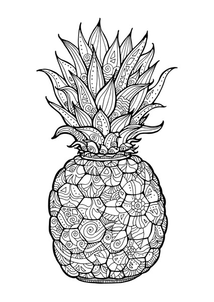 Thousand colouring pages pineapple royalty