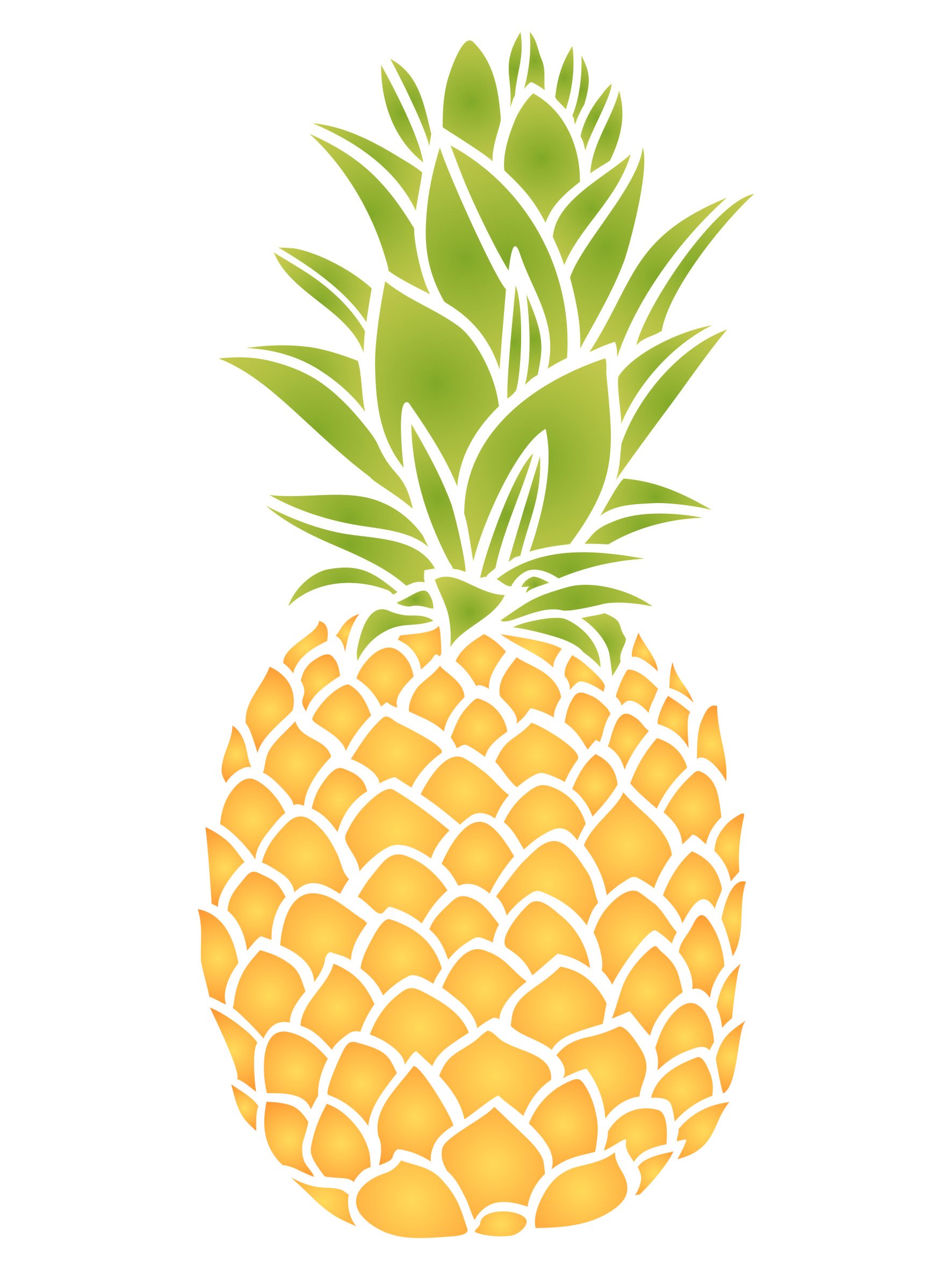 Pineapple stencil x inch s