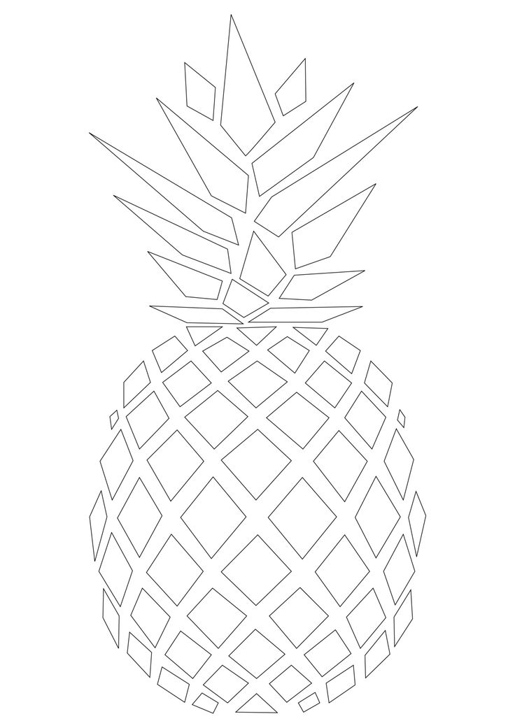 Printable pineapple string art template