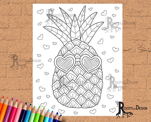 Coloring pineapple