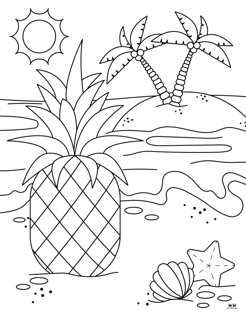 Pineapple coloring pages