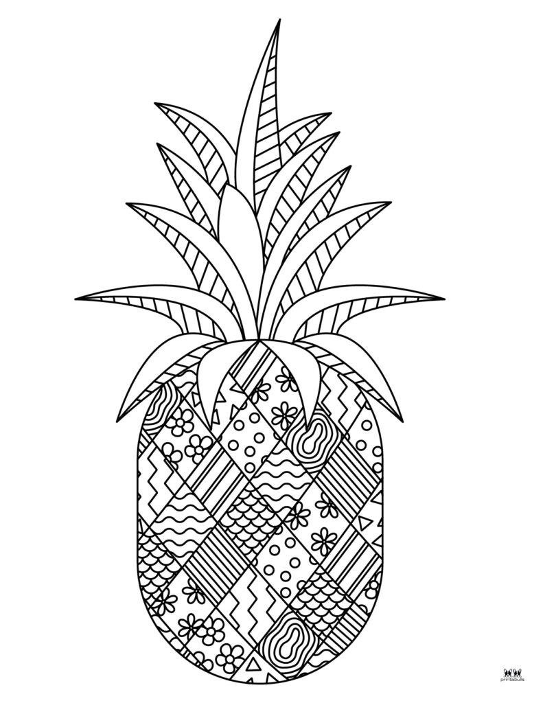 Pineapple coloring pages