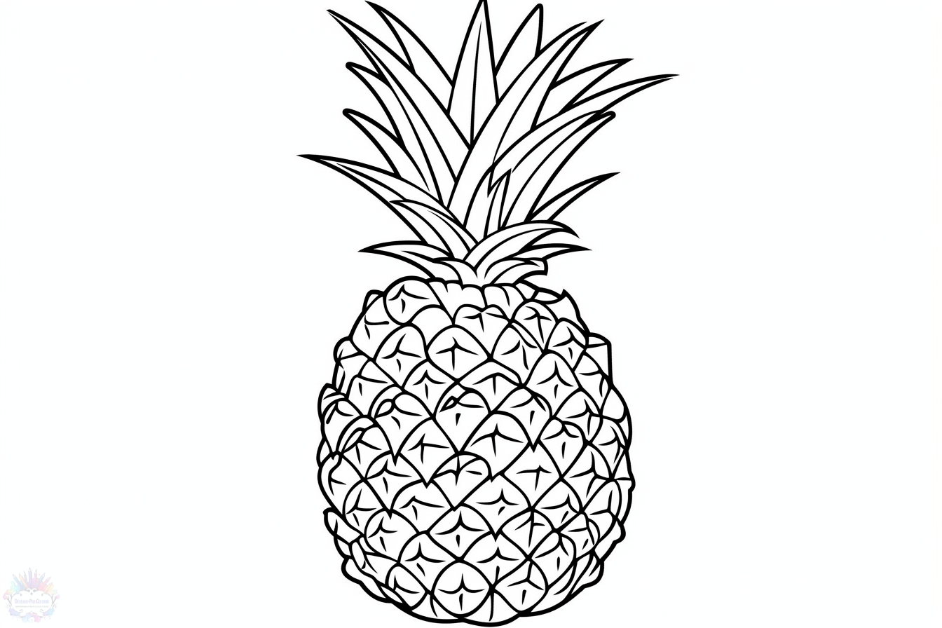 Pineapple coloring pages