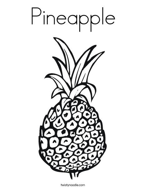 Pineapple coloring page