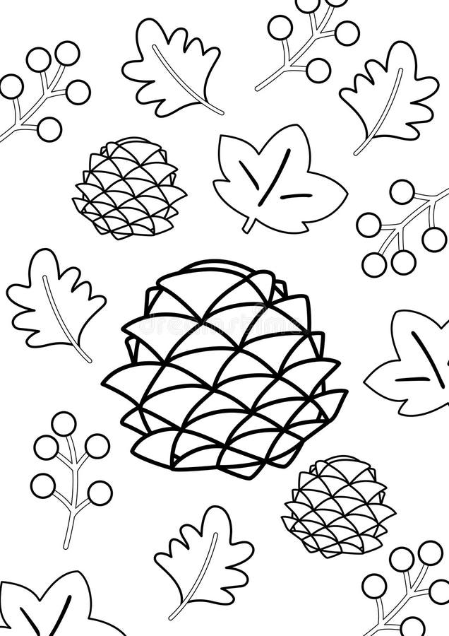 Pine cone coloring stock illustrations â pine cone coloring stock illustrations vectors clipart