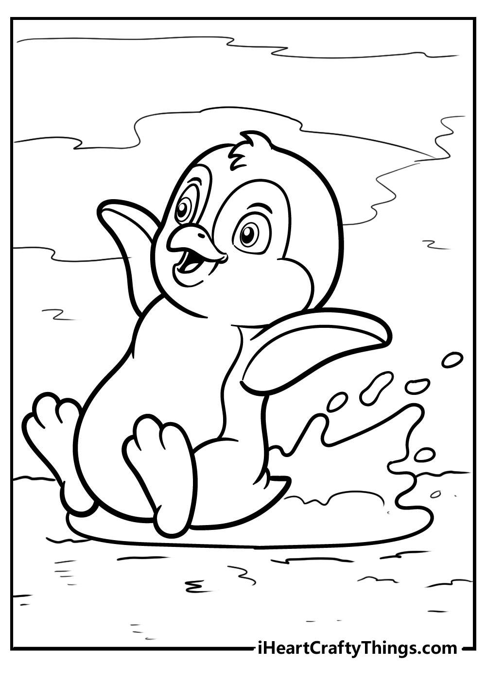 Penguin coloring pages free printables